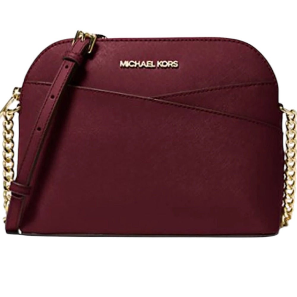 Michael Kors Burgandy Wine Jet Set Crossboby Purse Bag NWT $398.00 Retail READ